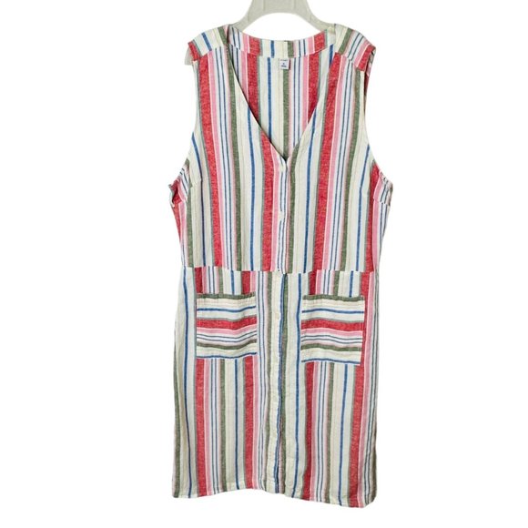 Old Navy Linen Blend Striped Dress - XL - Picture 4 of 8